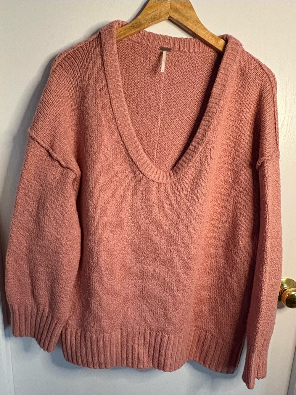 Free People Sz S Brookside Tunic Sweater Sweater U-Neck Boho Comfy Lagenlook